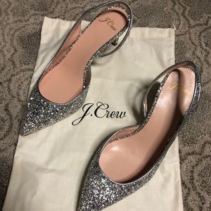 Glitter Slingback Pumps
